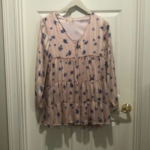 NWT Floral blue pink dress